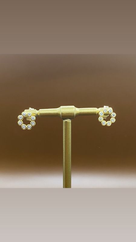 Ohrstecker Gold Ohrschmuck  Modern Women Ohrstecker 585 Gold 14 Karat Echtschmuck