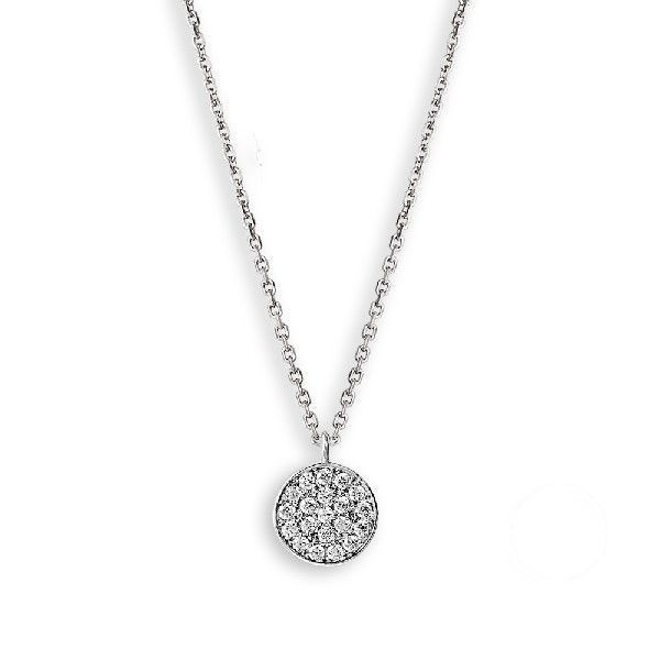 Halskette mit rundem Anhänger XENOX Feine Anhänger mit Steinen Halskette Damen Halskette mit rundem Anhänger XENOX Feine Anhänger mit Steinen Halskette Damen "Crazy Daisy - Lucky Ones" silberfarben XS1639