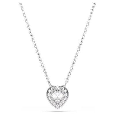 Swarovski Ariana Grande x Swarovski Anhänger Verschiedene Schliffe, Herz, Weiß, Rhodiniert