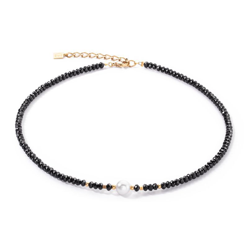Coeur De Lion Mystic Pearl Halskette gold-schwarz Coeur De Lion Mystic Pearl Halskette gold-schwarz
