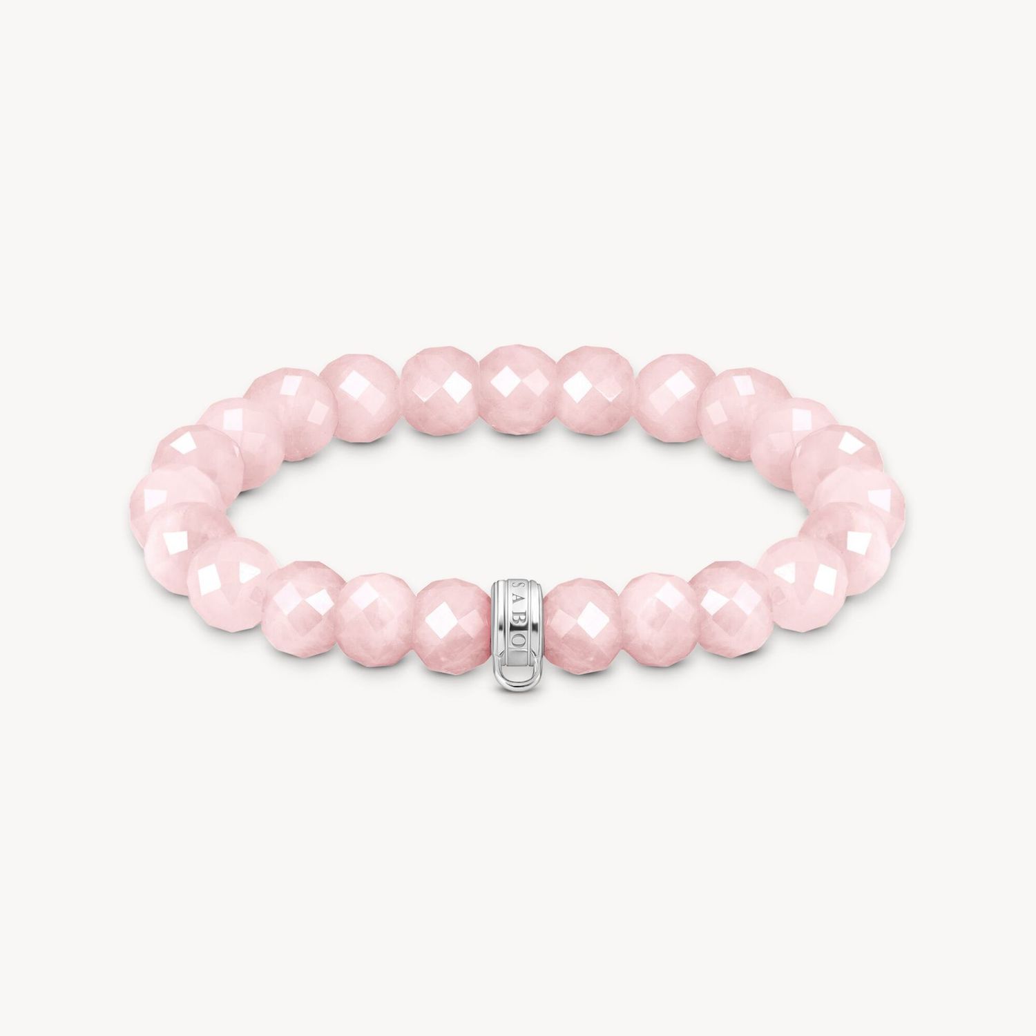 Thomas Sabo Charm-Armband Rosenquarz-Beads oval 19cm Thomas Sabo Charm-Armband Rosenquarz-Beads oval 19cm