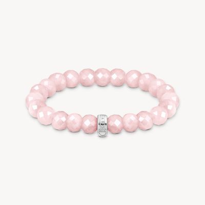 Thomas Sabo Charm-Armband Rosenquarz-Beads oval 19cm Thomas Sabo Charm-Armband Rosenquarz-Beads oval 19cm