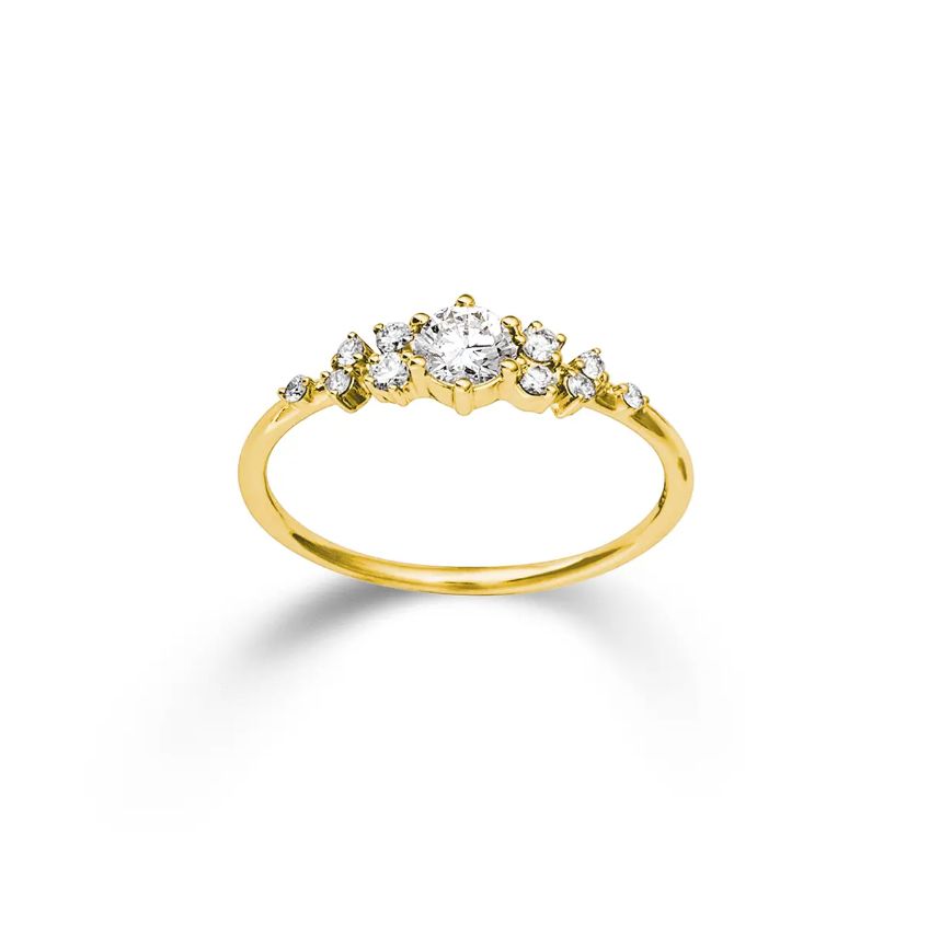 Ring (56) Gelbgold Gelbgold 750 · 0,25ct + 0,14ct H/SI + Brillant 0,14 ct SI/H · Brill. Ring (56) Gelbgold Gelbgold 750 · 0,25ct + 0,14ct H/SI + Brillant 0,14 ct SI/H · Brill.