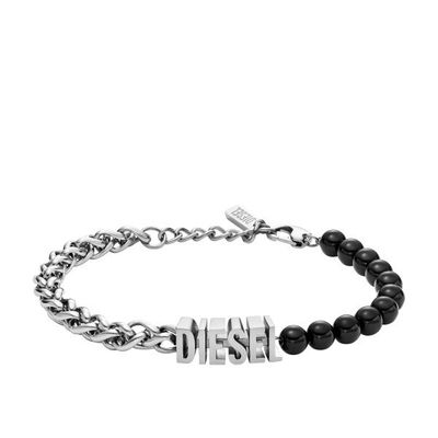Diesel DX1541040 Armband mit schwarzen Achatperlen Diesel DX1541040 Armband mit schwarzen Achatperlen