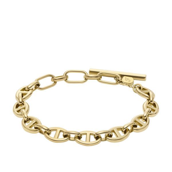 Fossil Gliederarmband Heritage D-Link Edelstahl goldfarben Fossil Gliederarmband Heritage D-Link Edelstahl goldfarben