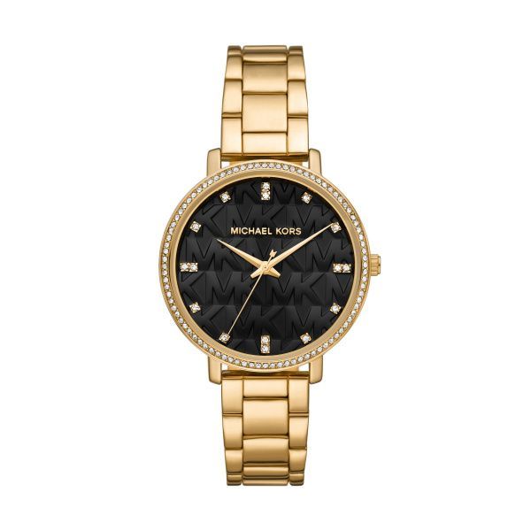 Michael Kors Armbanduhr Pyper schwarz gold