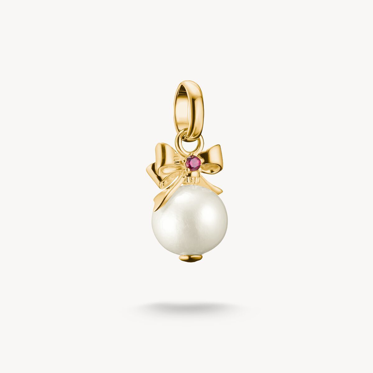 Thomas Sabo Charm-Anhänger Perle mit Schleife Connect 18 Vergoldung Thomas Sabo Charm-Anhänger Perle mit Schleife Connect 18 Vergoldung