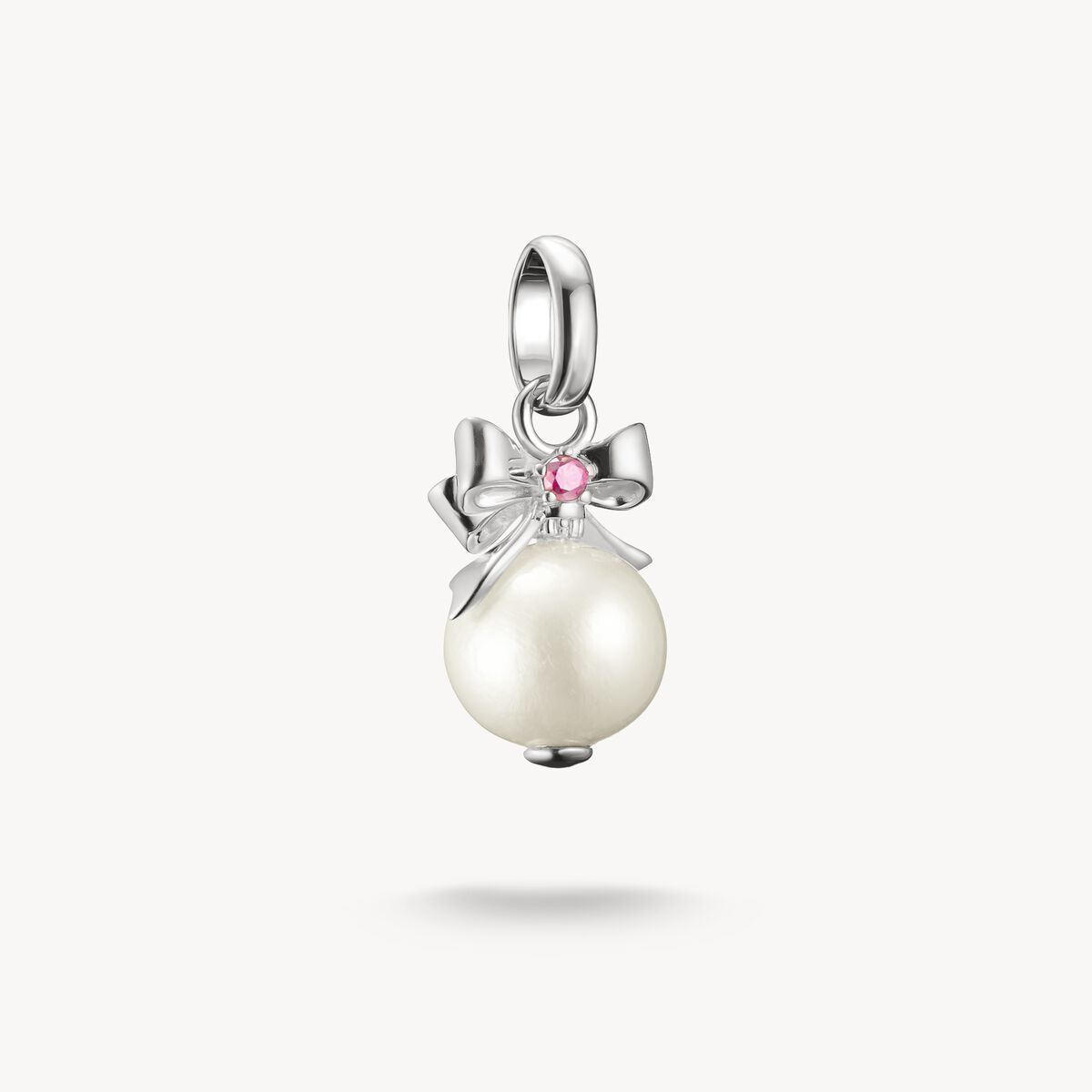 Thomas Sabo Charm-Anhänger Perle mit Schleife Connect Silber Thomas Sabo Charm-Anhänger Perle mit Schleife Connect Silber