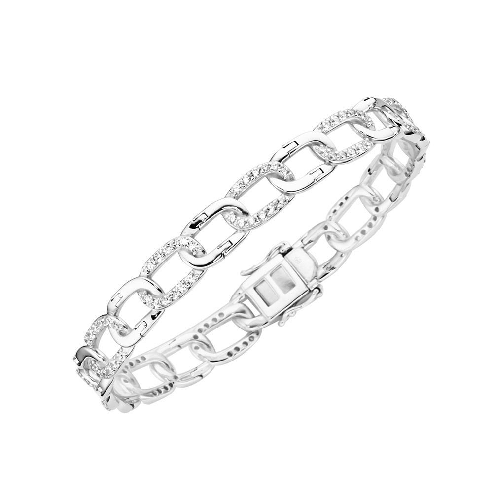 Giorgio Martello Milano Armband 205909190 19 cm Zirkonia 925/- Sterling Silber