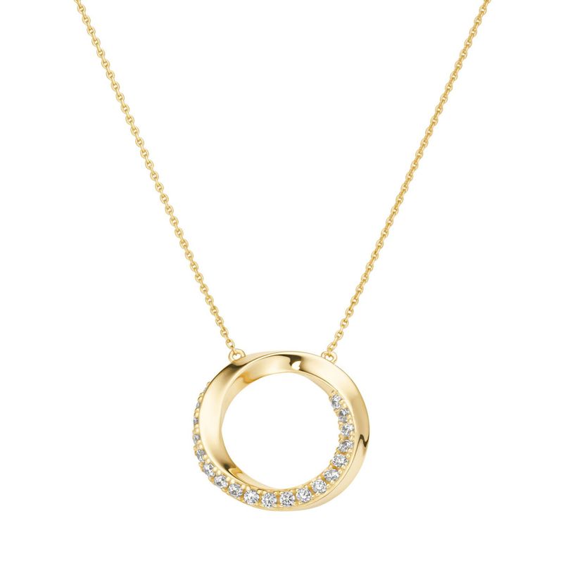 Giorgio Martello Milano 915339450 Collier 45 cm Zirkonia weiß 925/-Sterling Silber gelb vergoldet