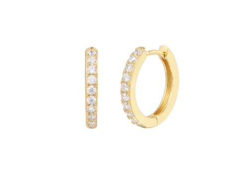 Xenox Basic Creolen XS10351G Silber vergoldet mit Steinen