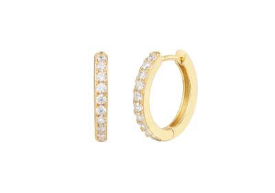 Xenox Basic Creolen XS10351G Silber vergoldet mit Steinen