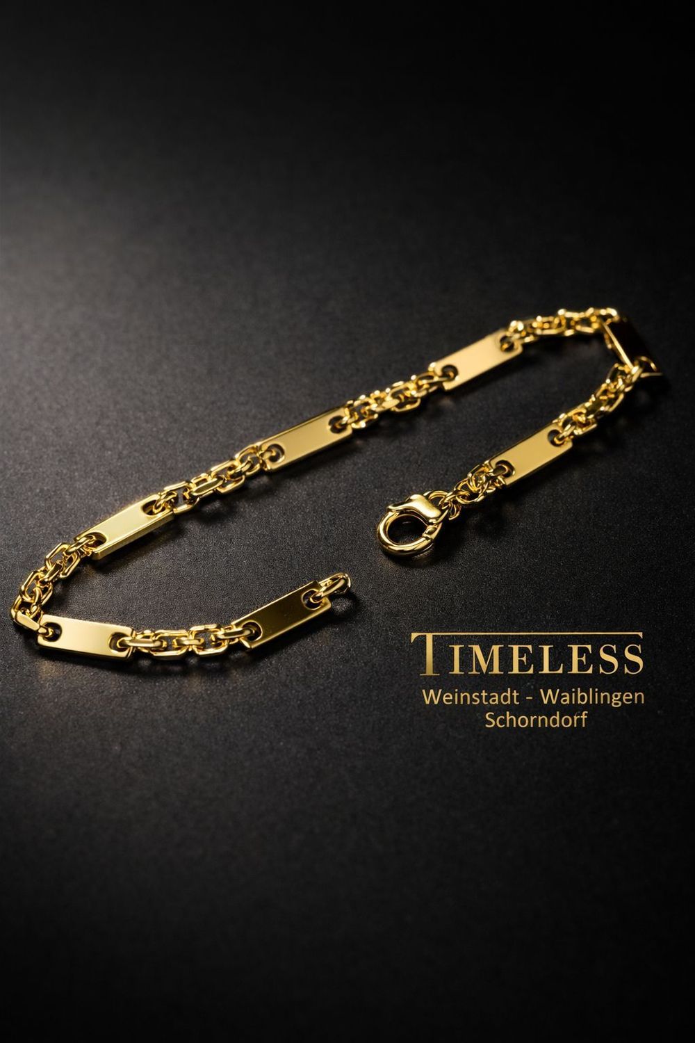 Armkette Plattenkette Armband 19cm Elegant TON33.1098A720 585 Gold