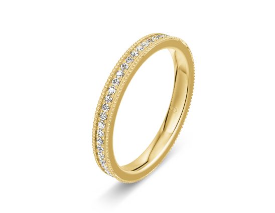 Ring mit Steinen Diamanten Gelbgold Memoirering A13 Gold 0,50ct. SI/TW 585 Gold