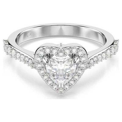 Swarovski Una Angelic Motivring (55) Verschiedene Schliffe, Herz, Weiß, Rhodiniert Swarovski Una Angelic Motivring (55) Verschiedene Schliffe, Herz, Weiß, Rhodiniert