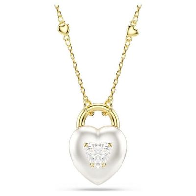 Swarovski Idyllia Anhänger Verschiedene Schliffe, Herz, Weiß, Goldlegierungsschicht Swarovski Idyllia Anhänger Verschiedene Schliffe, Herz, Weiß, Goldlegierungsschicht