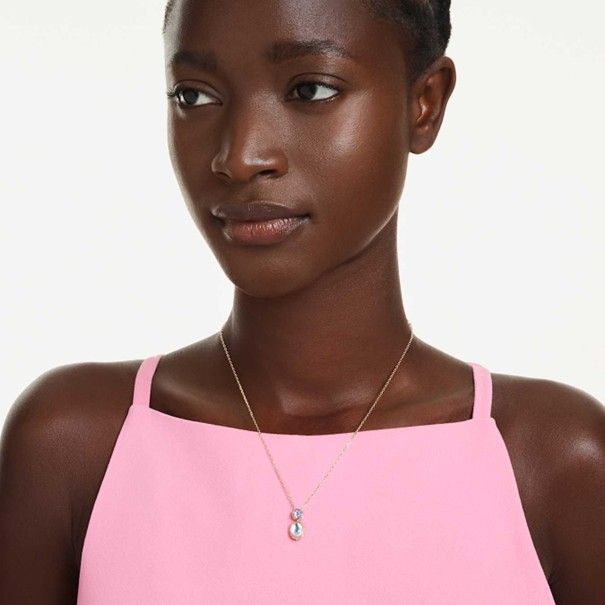 Swarovski Chroma Anhänger Verschiedene Schliffe, Mehrfarbig, Goldlegierungsschicht