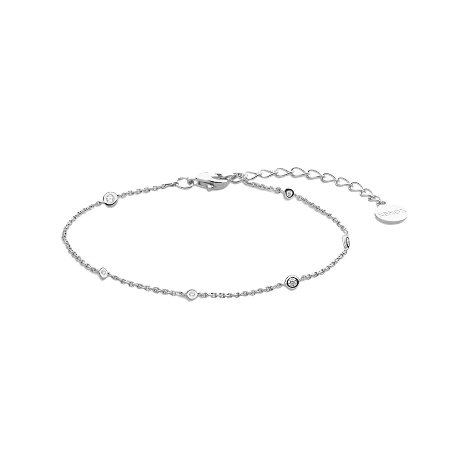 Xenox Armband Zarge mit Zirkonia Steinen Silber Xenox Armband Zarge mit Zirkonia Steinen Silber