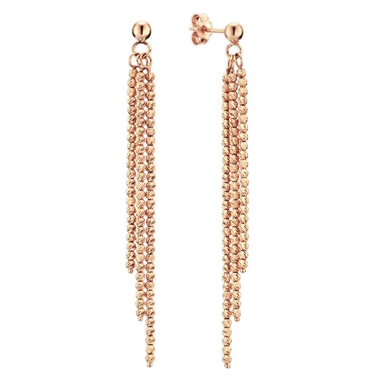 Timeless Dorika Ohrschmuck Kügelchen diamantiert  3-rhg. 1,8 mm Rosegold