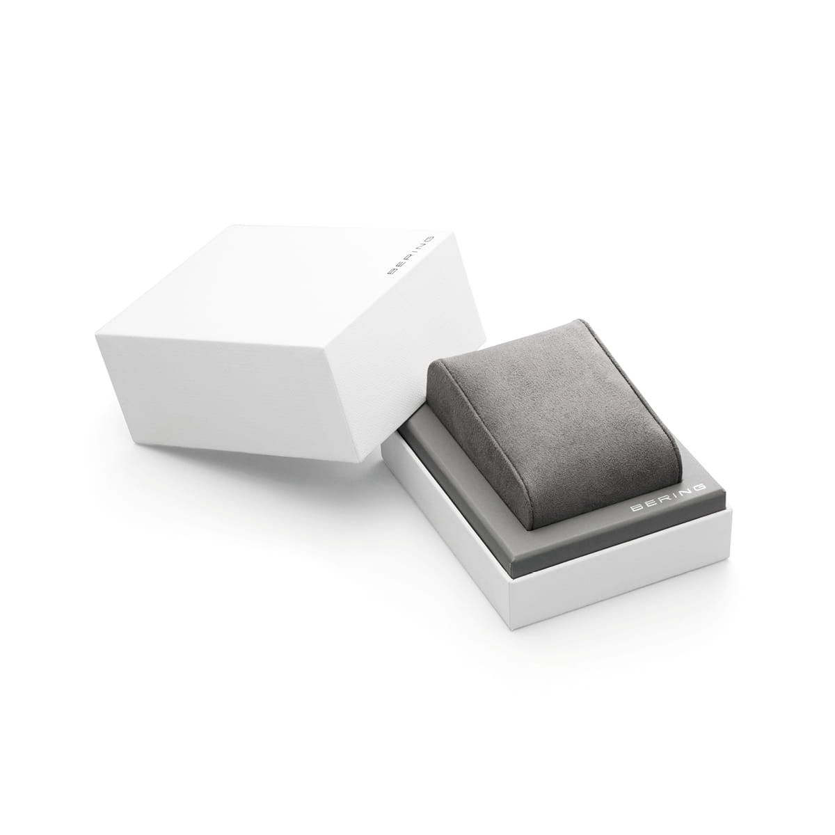 Bering Damenuhr Schwarz 10129-402 Silber Silikonband