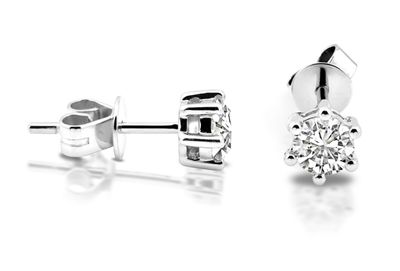 Ohrstecker 1 carat Labgrown  Diamantstecker Brautschmuck Brillant Weissgold 585 1 ct Labor Diamant