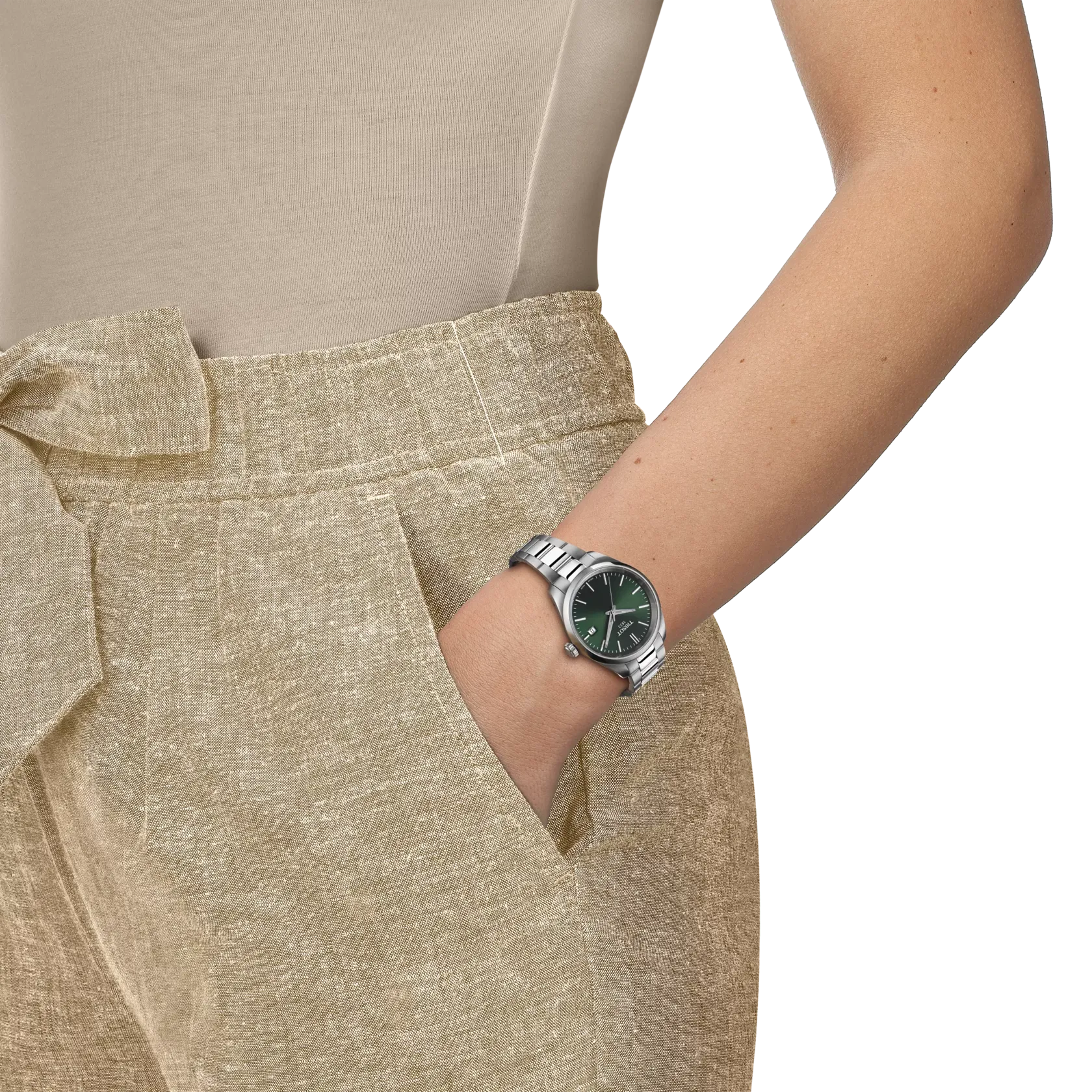 Tissot PR100 T1502101109100 34mm Damenuhr Silber Stahlband