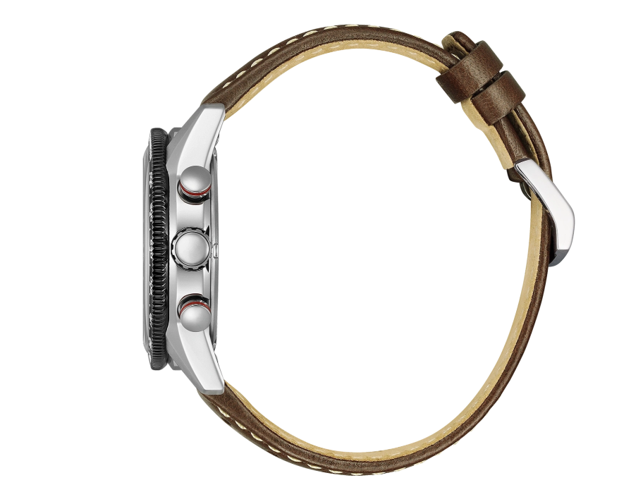 Citizen CA4714-04A Eco-Drive Herren Leder weiß ⌀ 39.9mm