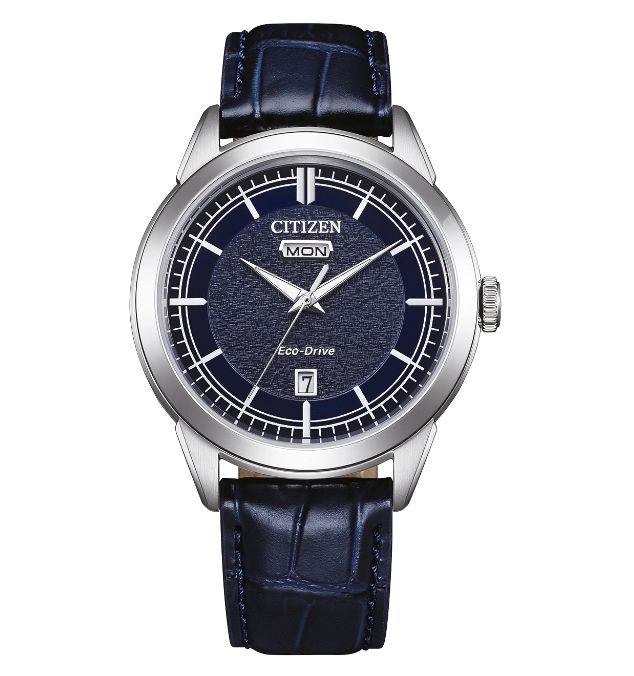 Citizen Eco-Drive AW0151-00LC Herren Leder blau ⌀ 40.5mm