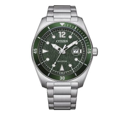Citizen Eco-Drive AW1880-55X Eco-Drive Herren Edelstahl grün ⌀ 43mm Citizen Eco-Drive AW1880-55X Eco-Drive Herren Edelstahl grün ⌀ 43mm