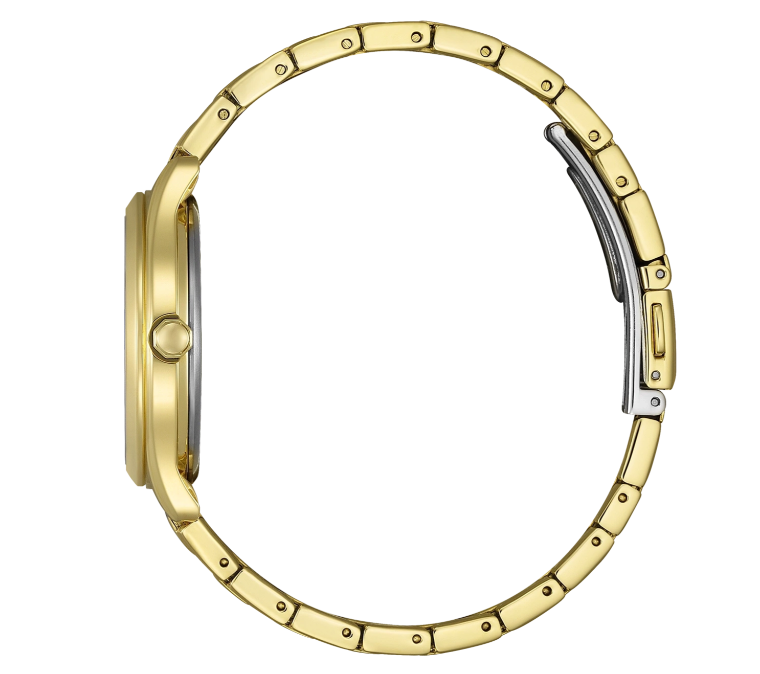 Citizen FE6122-64A  Damenuhr Gold Solar Datum  Edelstahl Damen Edelstahl weiß ⌀ 33.5mm