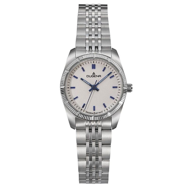 Dugena Damenuhr 4461160  Paris Weiss Silber Edelstahlband