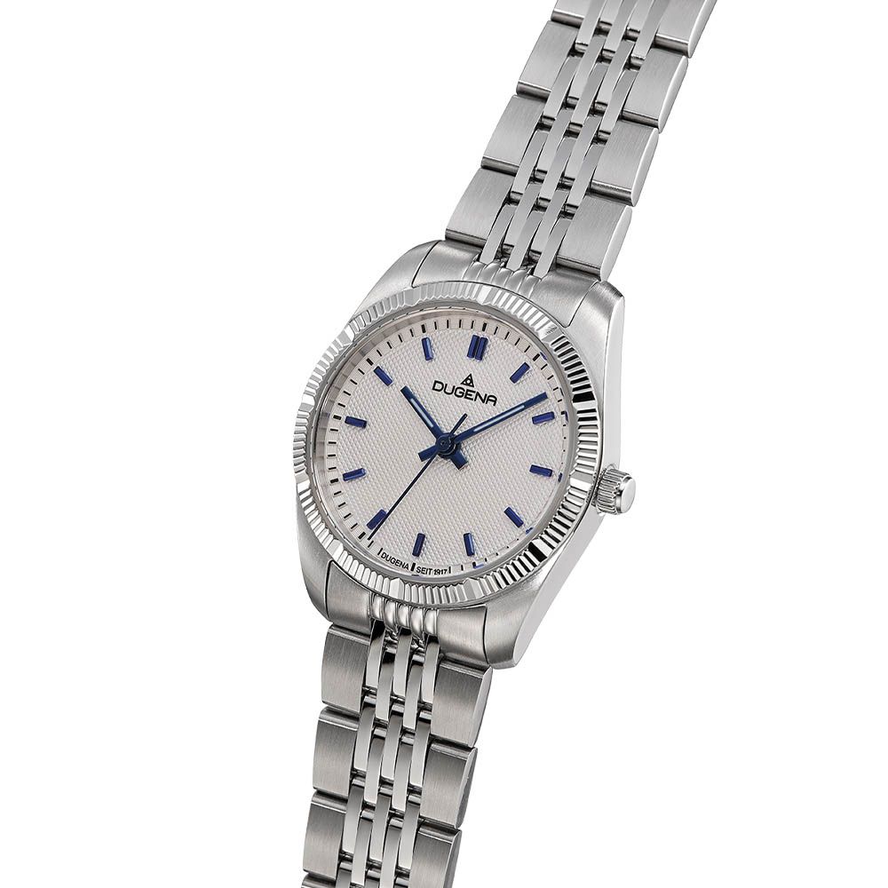 Dugena Damenuhr 4461160  Paris Weiss Silber Edelstahlband