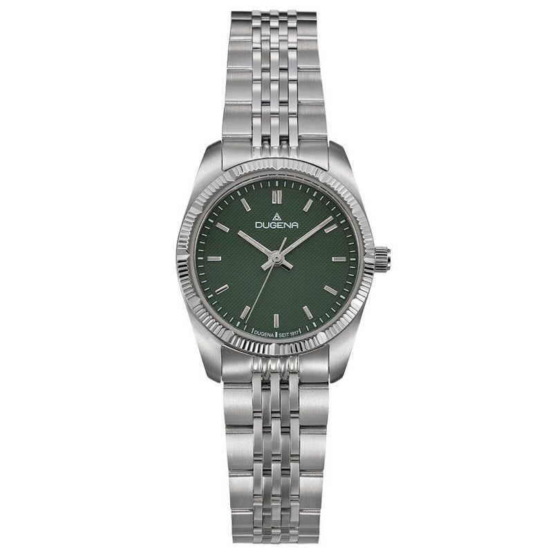 Dugena Damenuhr 4461161  Paris Grün Silber Edelstahlband