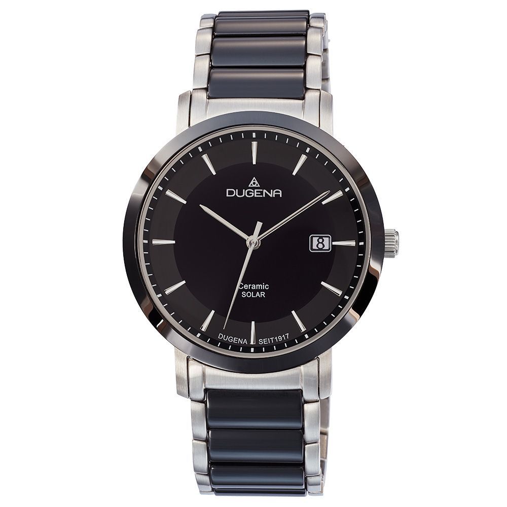 Dugena 4461005 Ceramic Solar Armbanduhr Schwarz