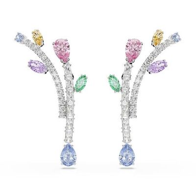 Swarovski Ariana Grande x Swarovski Drop-Ohrhänger, Verschiedene Schliffe, Mehrfarbig, Rhodiniert
