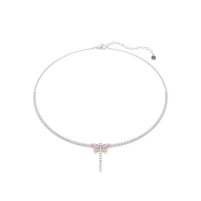 Swarovski Ariana Grande x Swarovski Tennis Y-Halskette, Verschiedene Schliffe, Libelle, Mehrfarbig, Rhodiniert