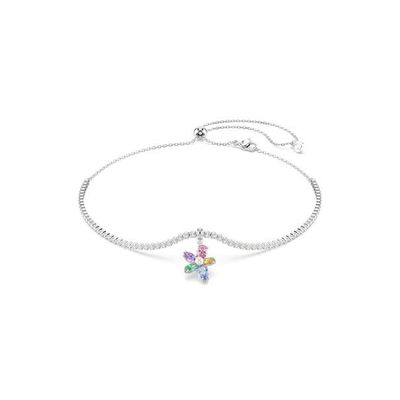Swarovski Ariana Grande x Swarovski Halsband, Verschiedene Schliffe, Blume, Mehrfarbig, Rhodiniert