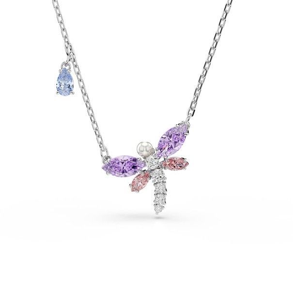 Swarovski Ariana Grande x Swarovski Anhänger, Verschiedene Schliffe, Libelle, Mehrfarbig, Rhodiniert