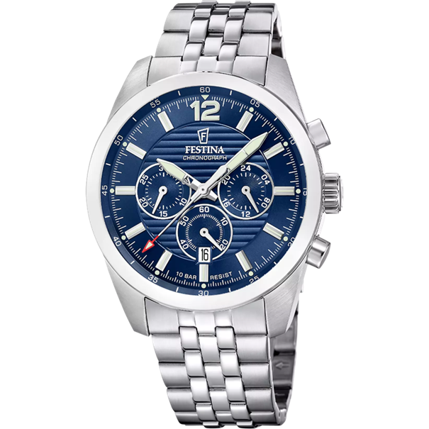 Festina F20742/1 Herren Uhr TIMELESS CHRONOGRAPH EDELSTAHLBAND