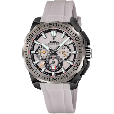 Festina F20726/1 Herren Uhr CHRONO BIKE BRAUNES KAUTSCHUKARMBAND