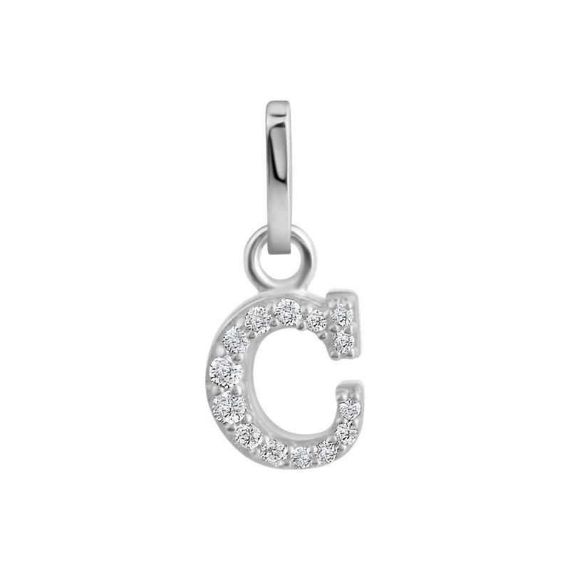 Timeless Silber Anhänger Buchstabe "C"  Zirkonia 925/- Silber rhodiniert