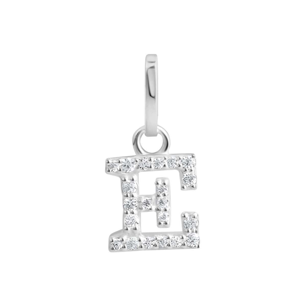 Timeless Silber Anhänger Buchstabe "E"  Zirkonia 925/- Silber rhodiniert
