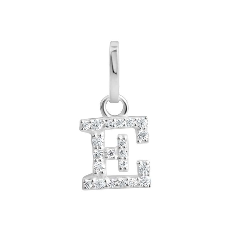 Timeless Silber Anhänger Buchstabe "E"  Zirkonia 925/- Silber rhodiniert