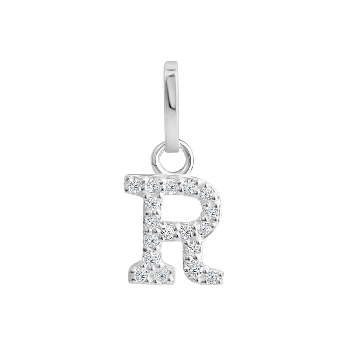 Timeless Silber Anhänger Buchstabe "R"  Zirkonia 925/- Silber rhodiniert