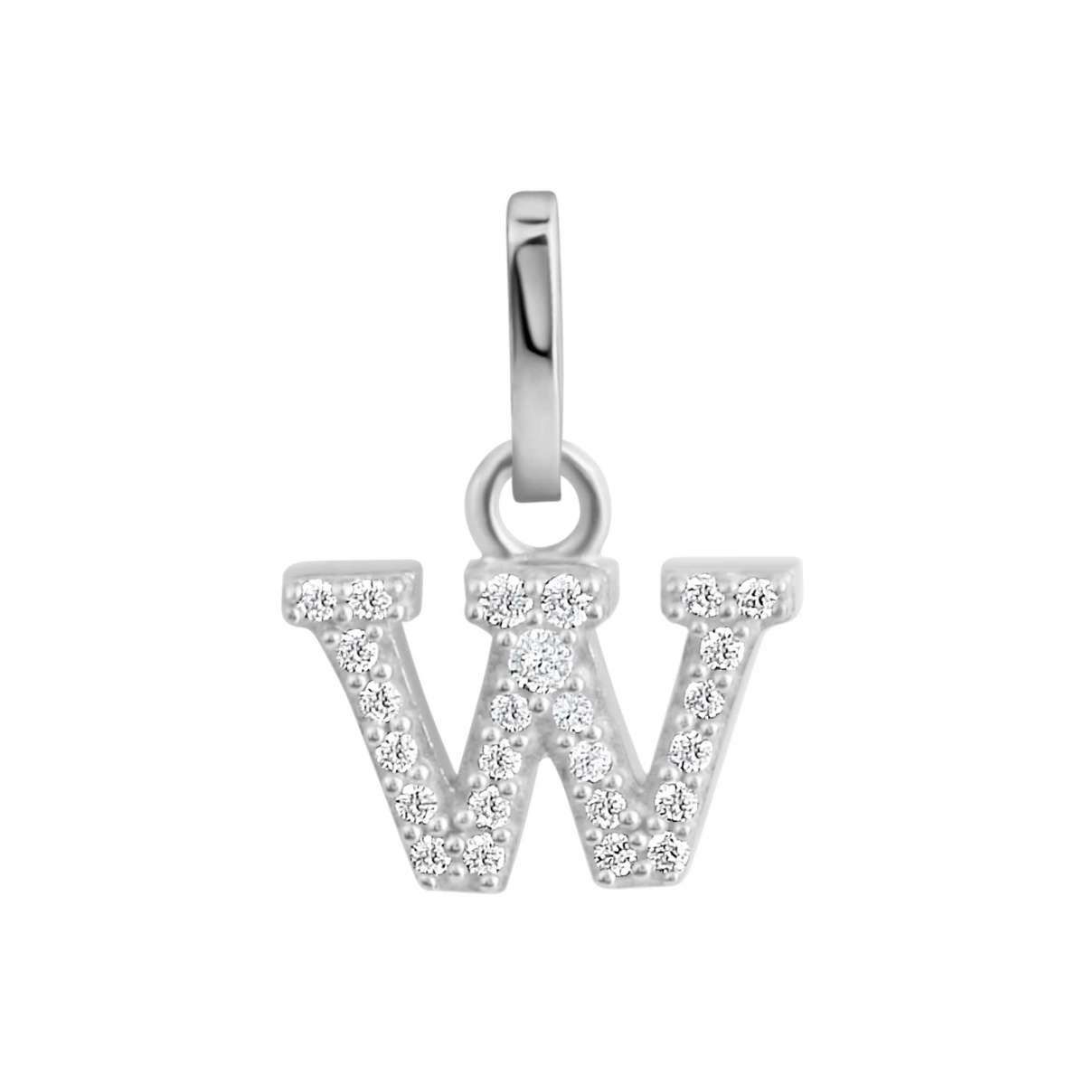 Timeless Silber Anhänger Buchstabe Timeless Silber Anhänger Buchstabe "W" Zirkonia 925/- Silber rhodiniert