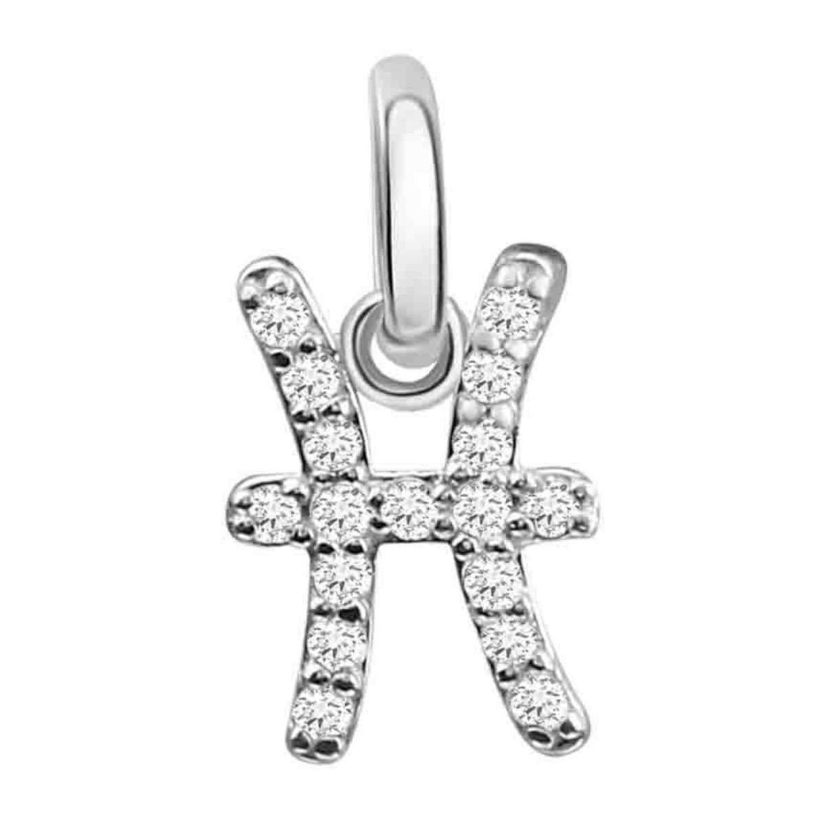 Timeless Silber Anhänger Sternzeichen Fische  Zirkonia 925/- Silber rhodiniert