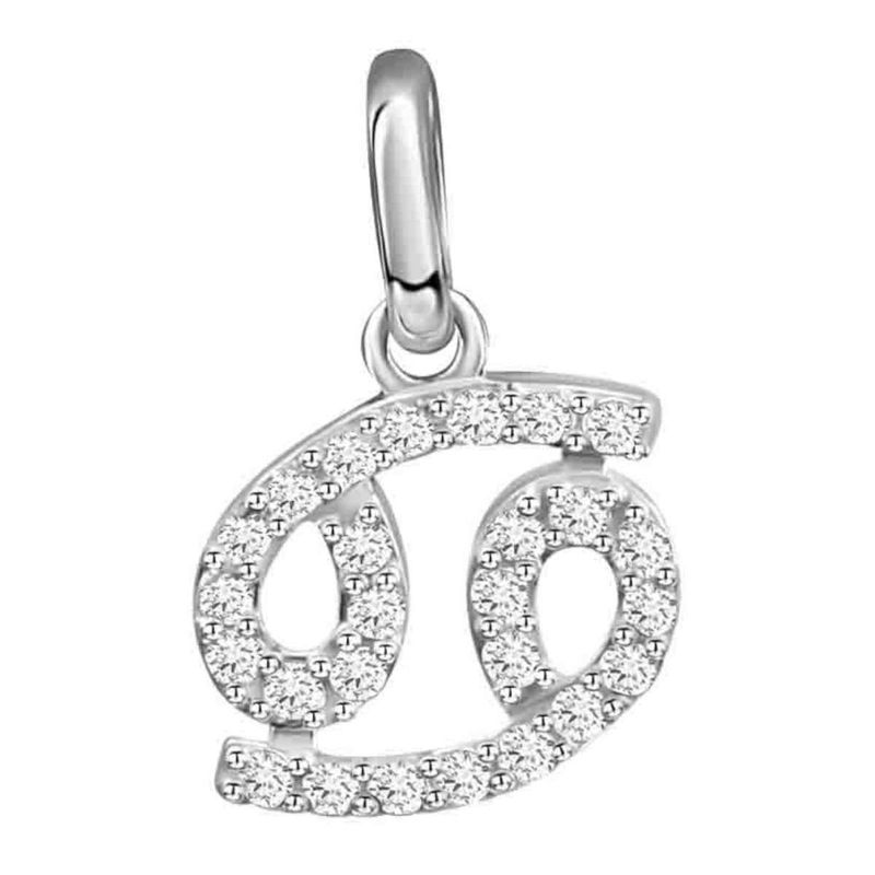 Timeless Silber Anhänger Sternzeichen Krebs Zirkonia 925/- Silber rhodiniert