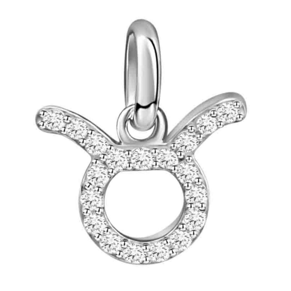 Timeless Silber Anhänger Sternzeichen Stier Zirkonia 925/- Silber rhodiniert
