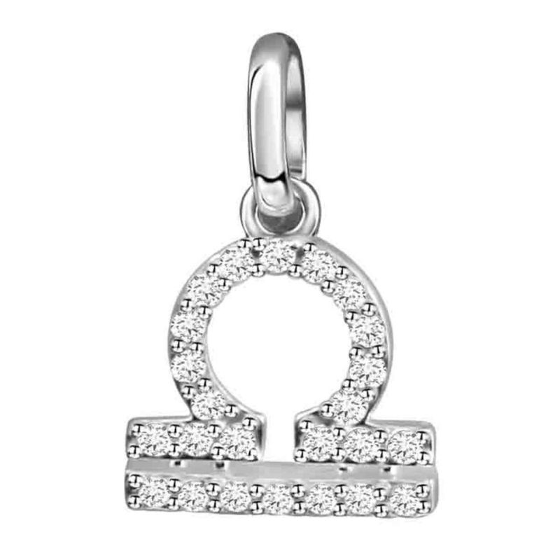 Timeless Silber Anhänger Sternzeichen Waage Zirkonia 925/- Silber rhodiniert