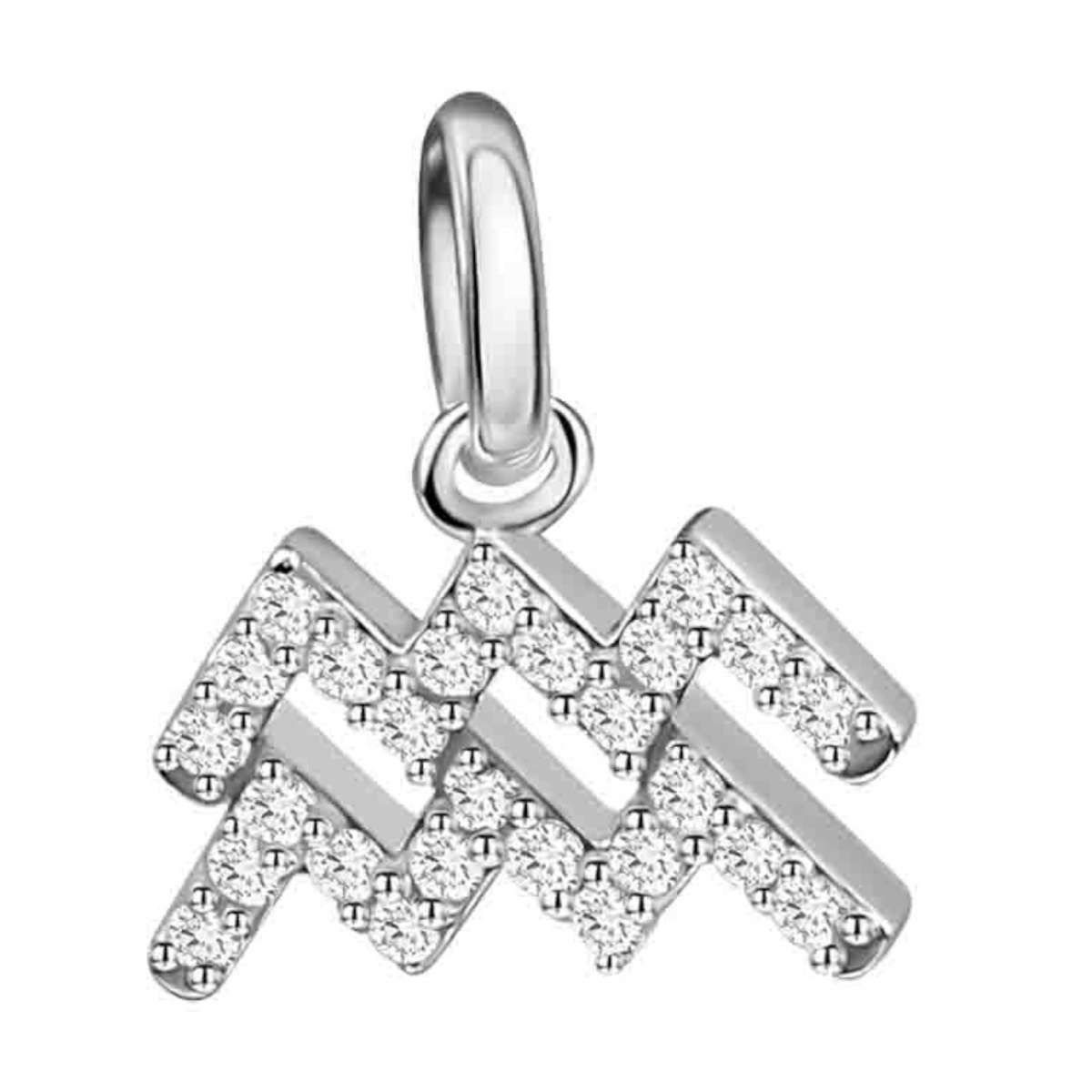 Timeless Silber Anhänger Sternzeichen Wassermann Zirkonia 925/- Silber rhodiniert